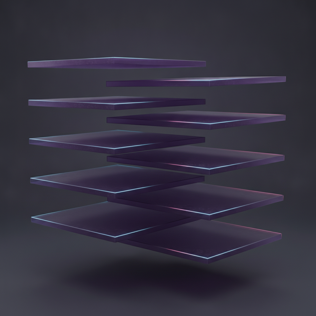 Abstract 3D Architectural Tiers